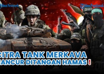 CITRA TANK MERKAVA HANCUR DI TANGAN HAMAS