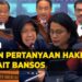 HUJAN PERTANYAAN HAKIM MK KE 4 MENTERI TERKAIT BANSOS