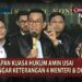 TANGGAPAN KUASA HUKUM AMIN USAI MENDENGAR KETERANGAN 4 MENTERI