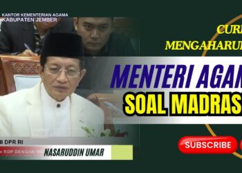 CURHAT MENTERI AGAMA RI tentang “KONDISI MADRASAH DIBANDING SEKOLAH”