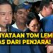 DAPAT ABOLISI DARI PRESIDEN PRABOWO: TOM LEMBONG BEBAS
