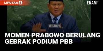 PIDATO PRESIDEN PRABOWO MENGGEBRAK PODIUM SIDANG UMUM PBB